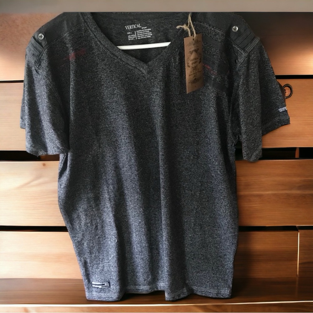 Vertical Sport Charcoal Gray T-Shirt